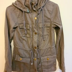 Market & Spruce Chaplin Hooded Anorak Cargo Sz XS